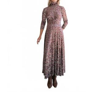 NEW FRANCO FERRARI ranat velvet dress in redwood